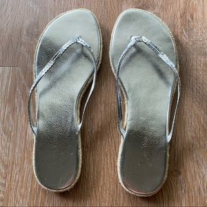 Talbots Women’s Silver Thong Sandals
